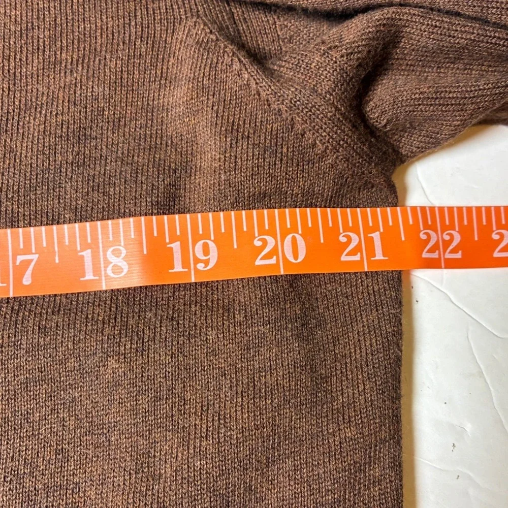 Southern Casanova Quarter Zip Sweater Brown Italian Cotton Knit Mens Large